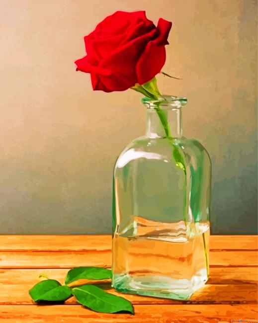 Red Rose In Jar Paint By Number.png