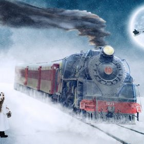 Red Train In Snow Paint By Numbers.png