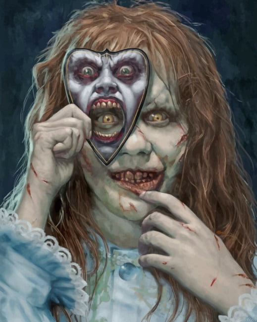 Regan Exorcist Scary Face New Paint By Numbers.png