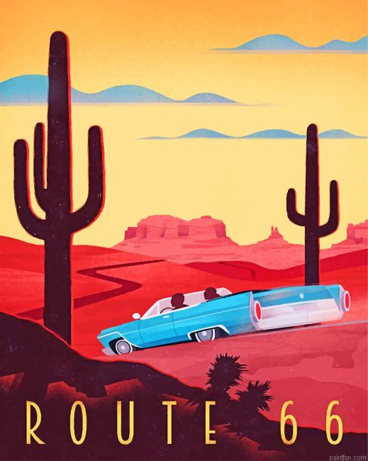 Retro Route 66 Paint By Number.png