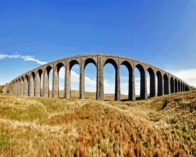 Ribblehead Viaduct Bridge Paint By Numbers.png