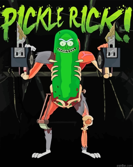 Rick And Morty Pickle Rick Poster Paint By Numbers.png