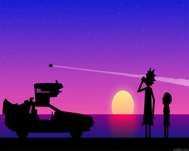 Rick And Morty Silhouette New Paint By Numbers.png