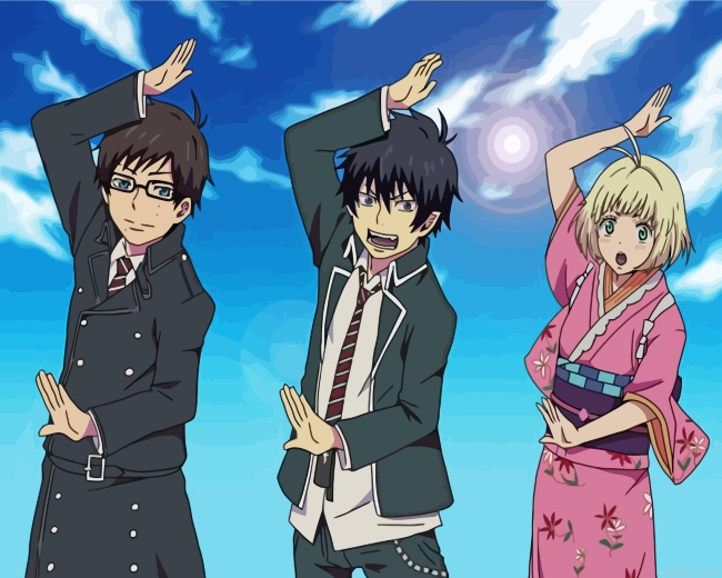 Rin Yukio And Shiemi Paint By Number.png
