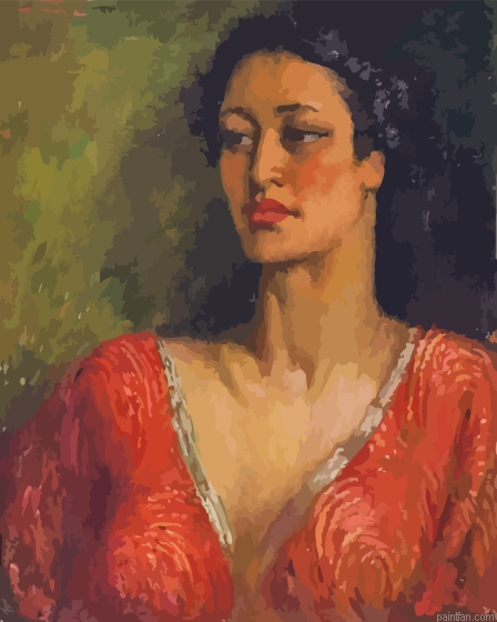 Rita In Red By Norman Lindsay Paint By Numbers.png