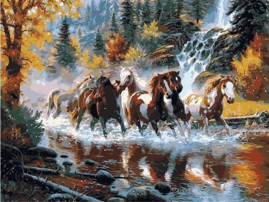 River Horses Paint By Numbers.png