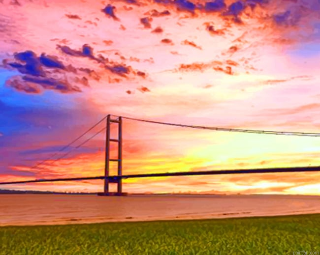River Humber Bridge Landscape Paint By Numbers.png