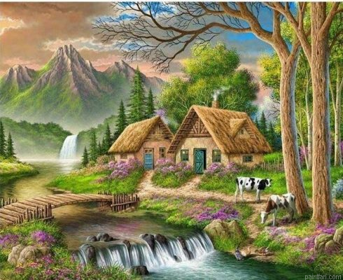 Riverside Village Paint By Numbers.png