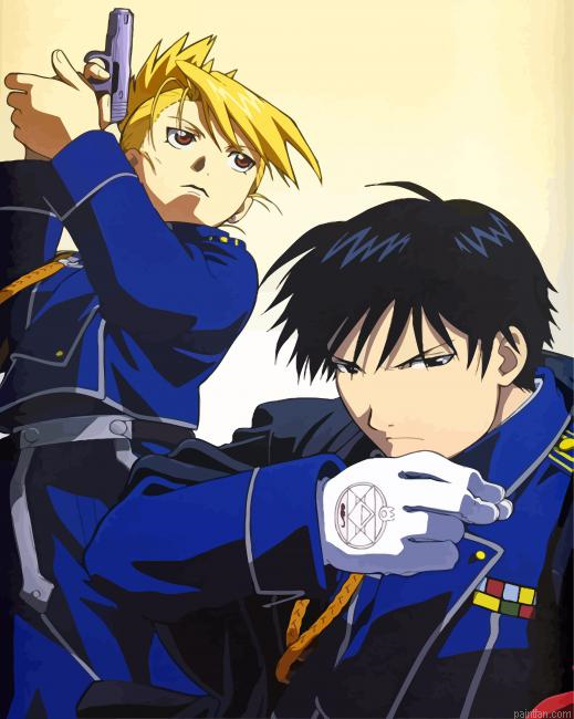 Riza Hawkeye And Roy Mustang Paint By Number.png