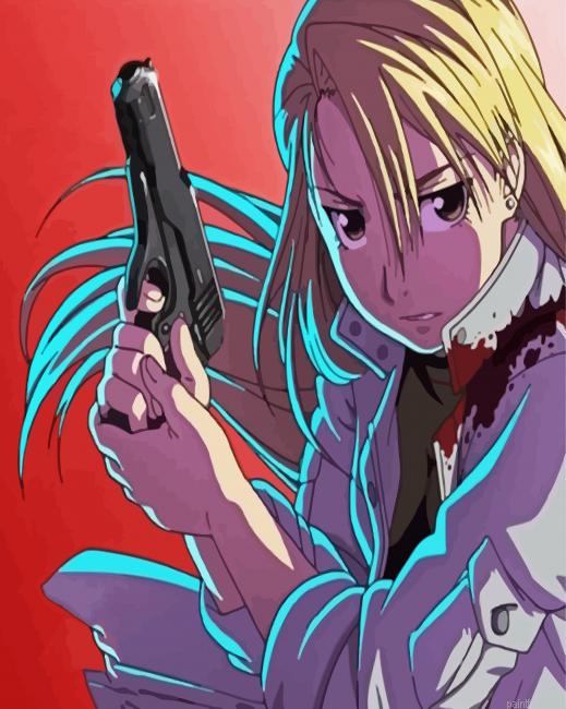Riza Hawkeye Character Poster Paint By Numbers.png