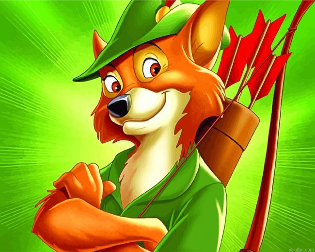 Robbin Hood Cartoon Disney Paint By Number.png
