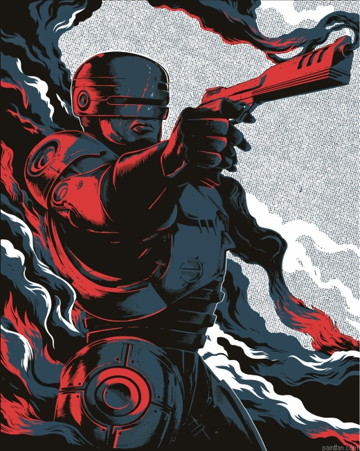 Robocop Illustration Poster Paint By Number.png