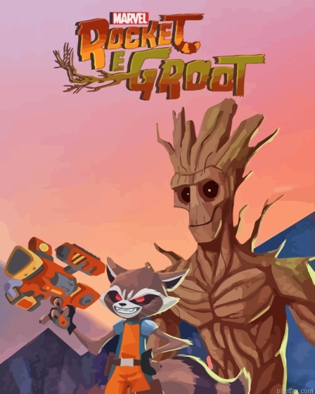 Rocket And Groot Paint By Numbers.png
