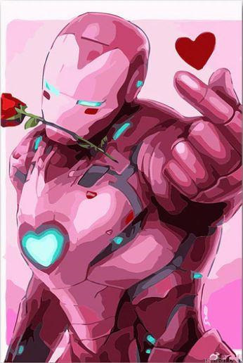 Romantic Iron Man Paint By Number.png