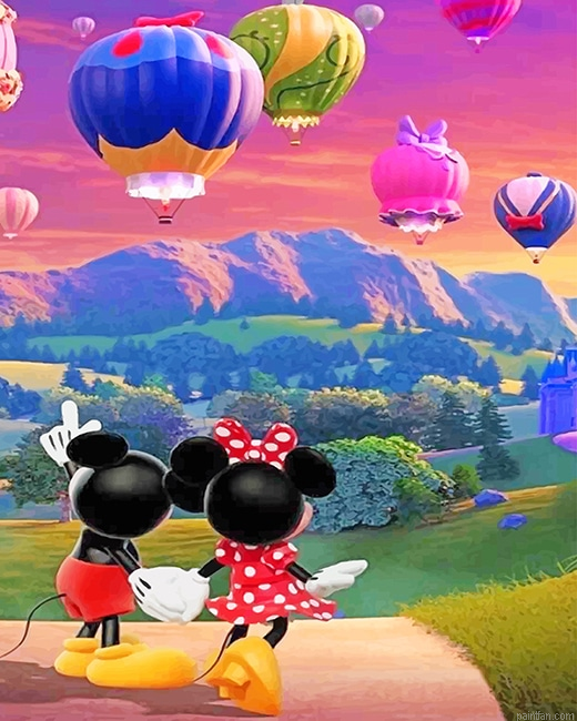 Romantic Mickey And Minnie New Paint By Numbers.png
