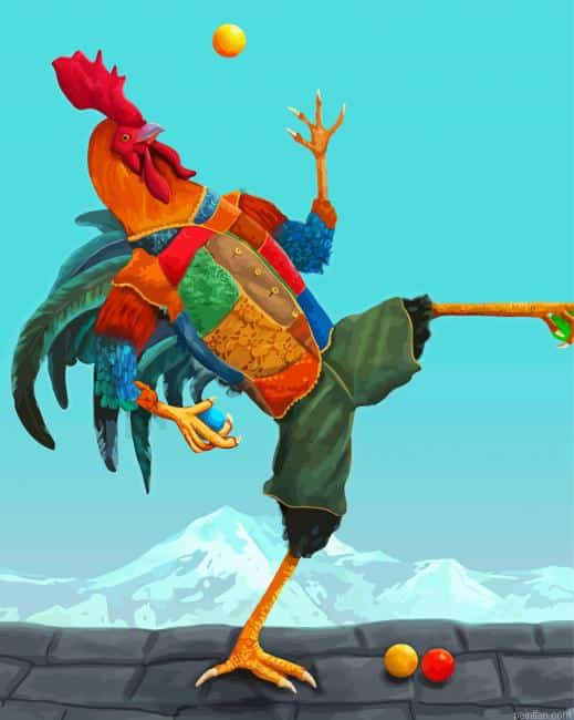 Rooster Juggler Paint By Numbers.png