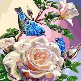 Roses And Blue Birds Paint By Numbers.png