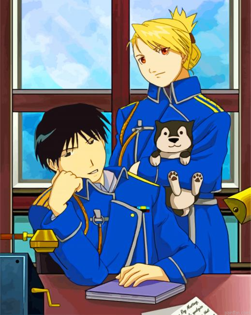 Roy Mustang And Riza Hawkeye Paint By Number.png