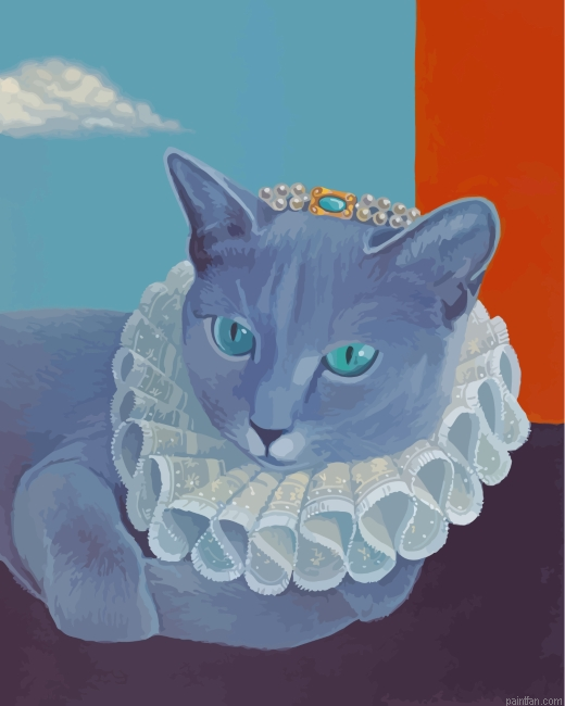 Royal Russian Blue Cat Paint By Number.png