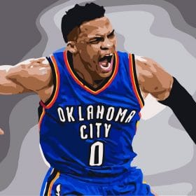 Russell Westbrook Basketballer Paint By Numbers.png