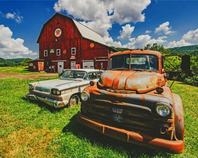 Rusty Car And Truck Paint By Numbers.png