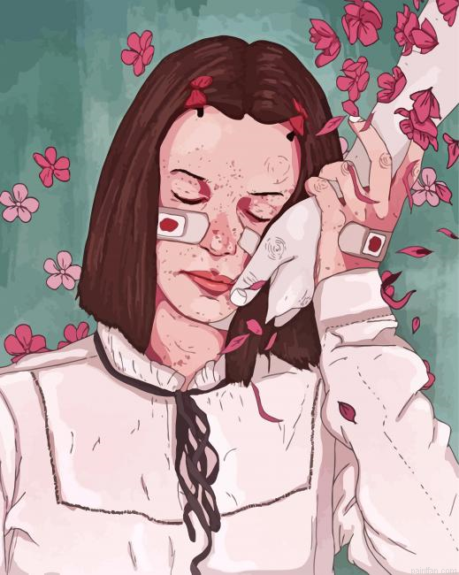 Sad Battered Girl Paint By Number.png