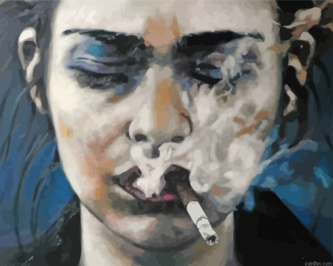 Sad Lady Smoking Paint By Number.png