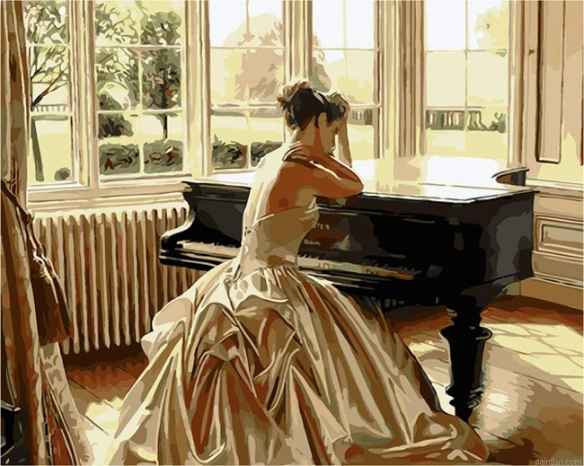 Sad Woman And Piano Paint By Numbers.png