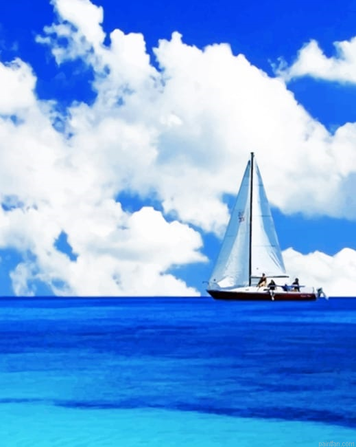 Sail Boat On The Sea New Paint By Numbers.png