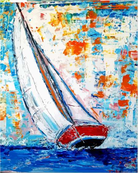 Sailboat Abstract Paint By Numbers.png