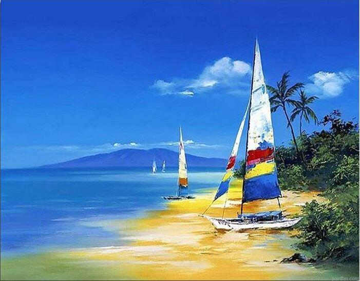 Sailboat Seascape Paint By Numbers.png