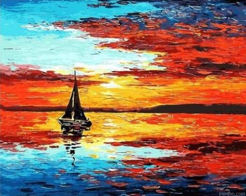 Sailboat On Sunset Paint By Numbers.png
