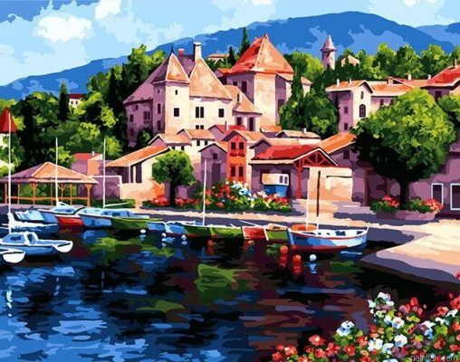 Sailing Town Paint By Numbers.png