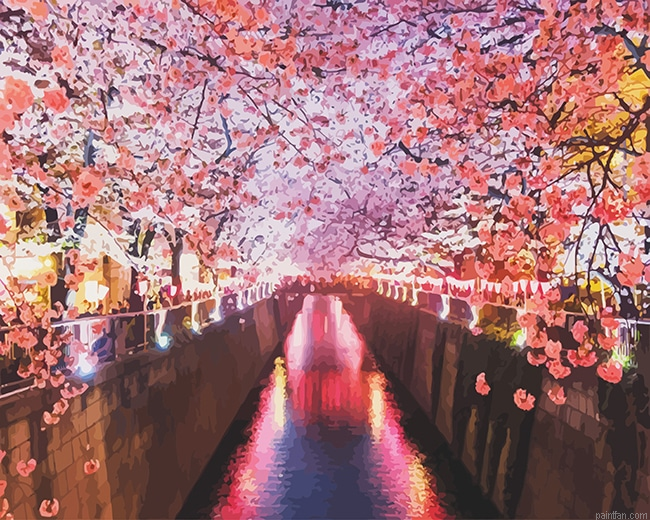 Sakura Cherry Blossom Japan New Paint By Numbers.png