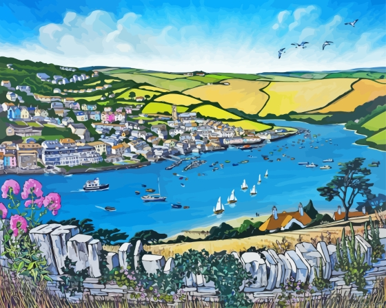 Salcombe Town Art Paint By Numbers.png