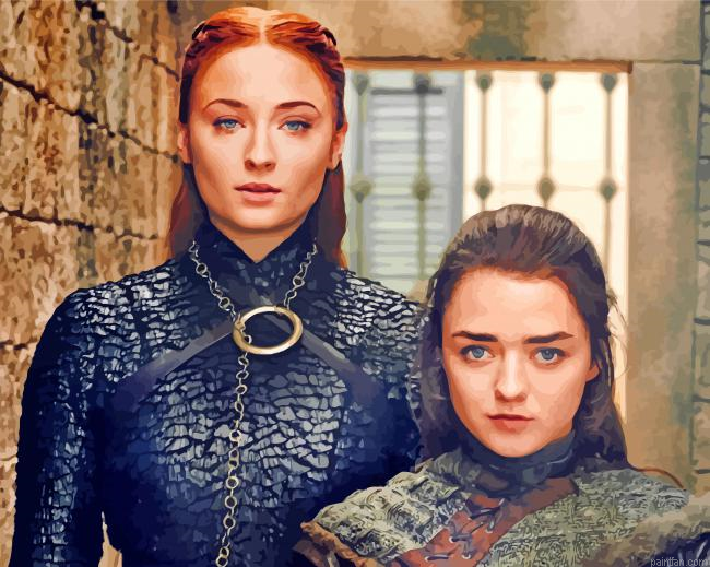 Sansa And Arya Stark Paint By Numbers.png