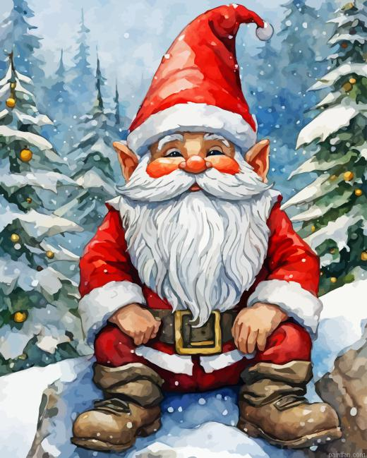 Santa Christmas Dwarf Paint By Numbers.png