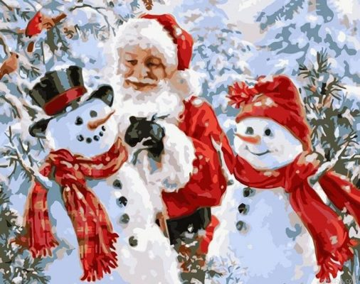 Santa Snowman Paint By Numbers.png