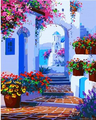 Santorini Flowers Paint By Numbers.png