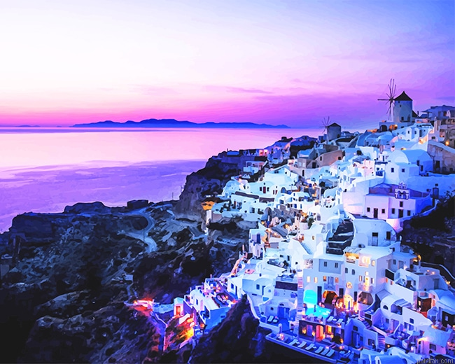 Santorini Island Greece New Paint By Numbers.png