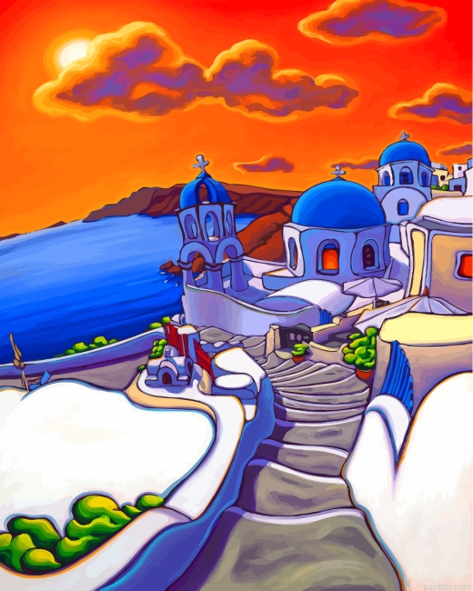 Santorini Island Paint By Number.png