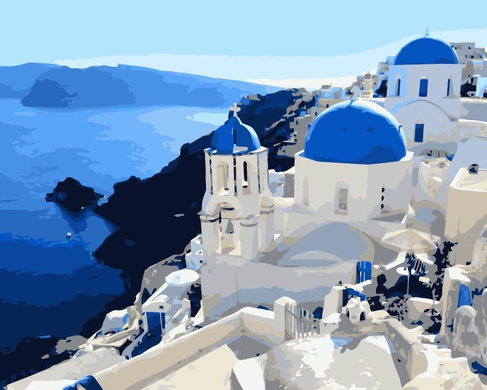 Santorini Sea Paint By Numbers.png