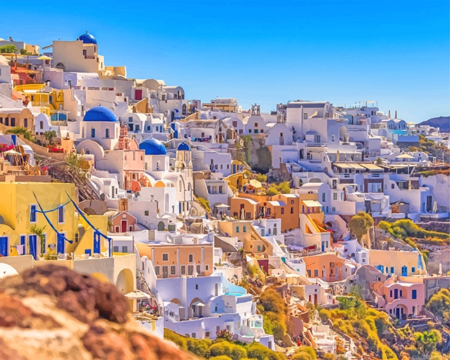 Santorini Thera Greece New Paint By Numbers.png