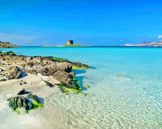 Sardinia Island Seascape Paint By Numbers.png