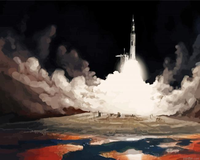 Saturn 5 Launch Art Paint By Numbers.png