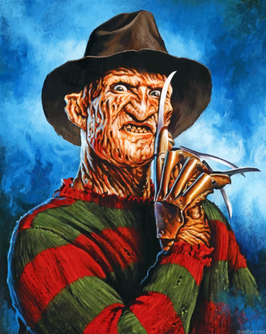Scary Freddy Krueger Paint By Numbers.png