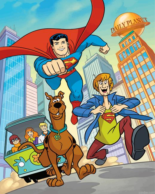 Scooby Doo And Superman Paint By Number.png