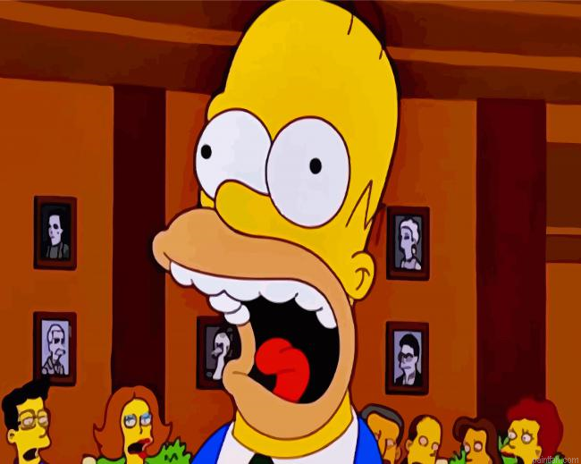 Screaming Homer Simpson Paint By Numbers.png