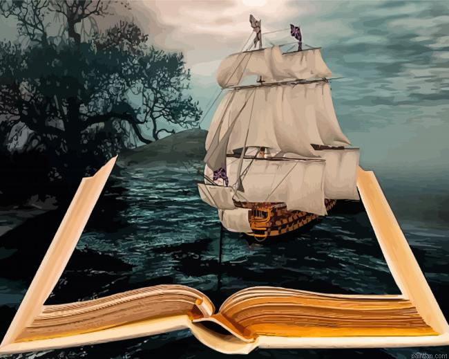 Sea Book Ship Paint By Numbers.png
