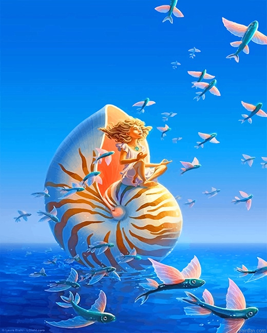 Sea Cute Girl New Paint By Numbers.png